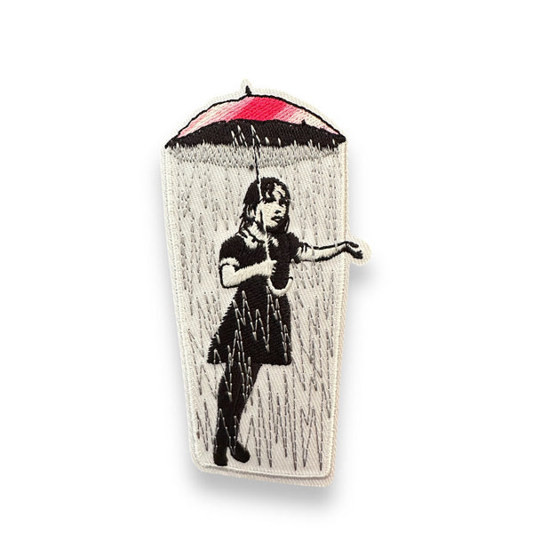 Banksy’s Art Girl With Umbrella Iron On Patch