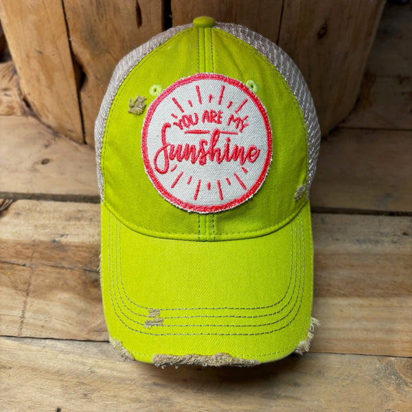 “You Are My Sunshine” Distressed Cap