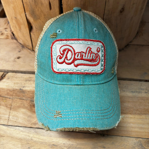 "Darlin'" Distressed Vintage Cap