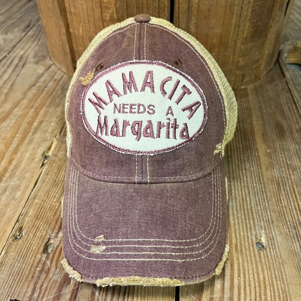 Mamacita Margarita Hat (Maroon)