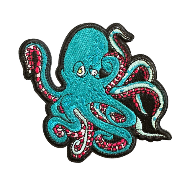 Octopus Embroidered Iron On Patch