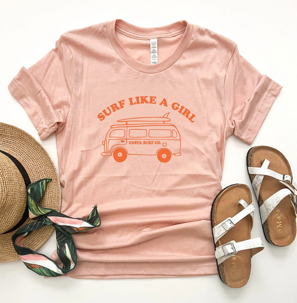 "Surf Like a Girl" Tee (Pre-Order)