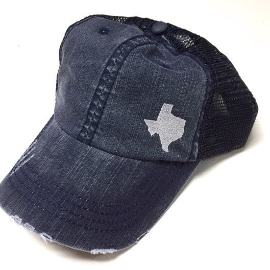 Texas State Emblem Graphic Unisex Distressed Hat
