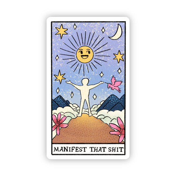 "Manifest That Sh1t" Tarot Card Sticker