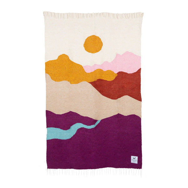 Mountain Sunrise Handwoven Throw Blanket (SALE)