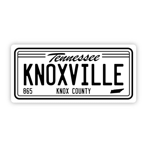 "Knoxville Tennessee 865" License Plate Sticker