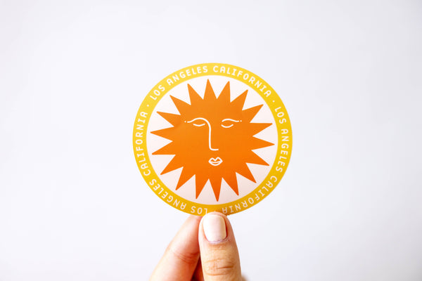 Los Angeles California Sun Vinyl Sticker