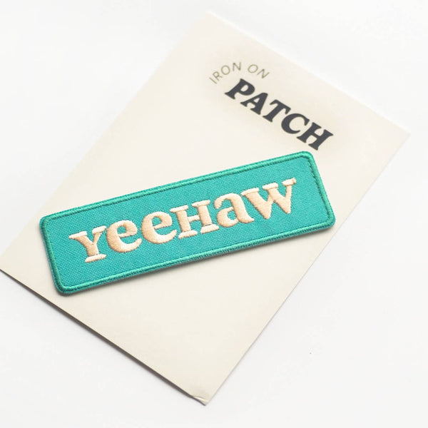 "Yeehaw" Embroidered Iron on Patch - Western Cowgirl: Yes