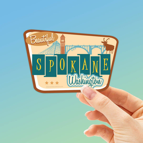 Retro Spokane Sticker, Eastern Washington Decal