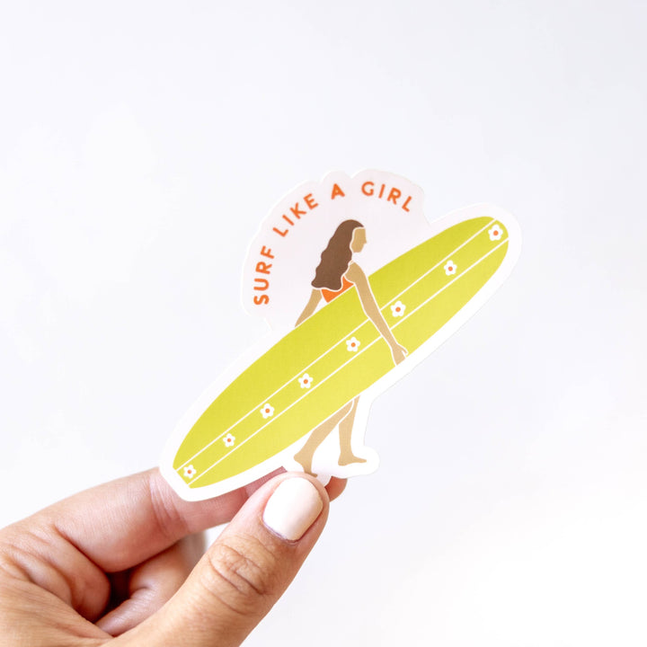 Surf Like a Girl Sticker