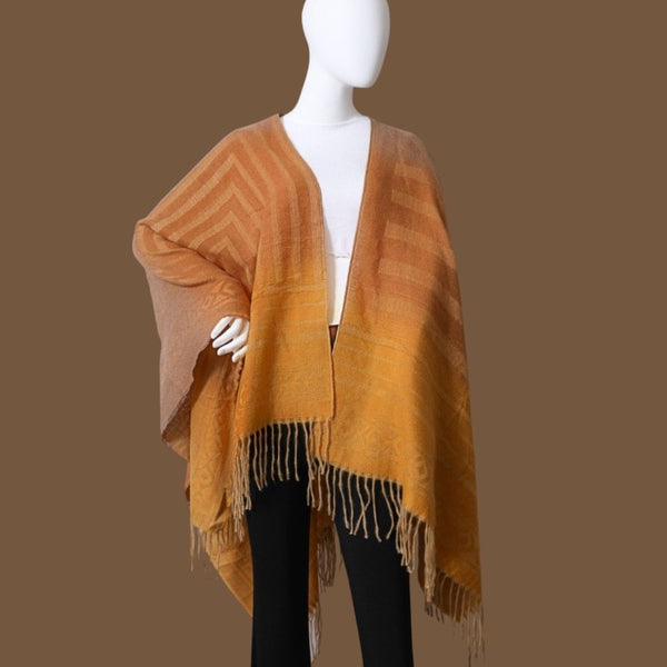 Desert Ambiance Colorblend Tassel Trim Kimono