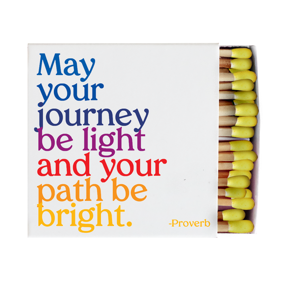 "May Your Journey Be Light " Matchboxes