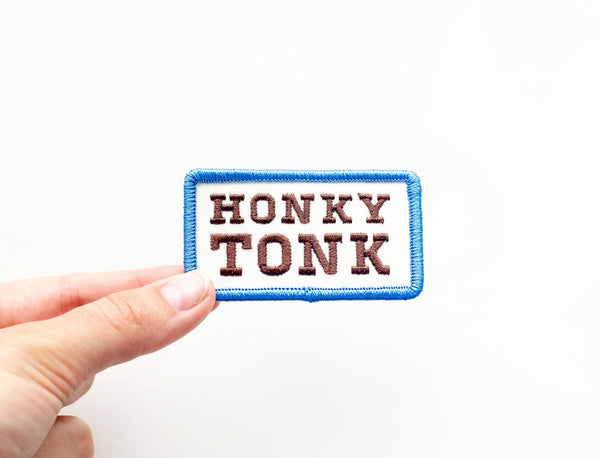 "Honky Tonk" Embroidered Iron on Patch - Western