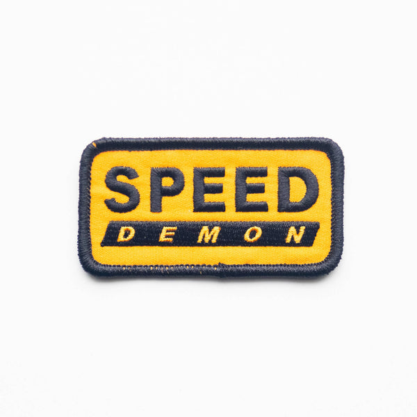 “Speed Demon” Embroidered Iron on Patch