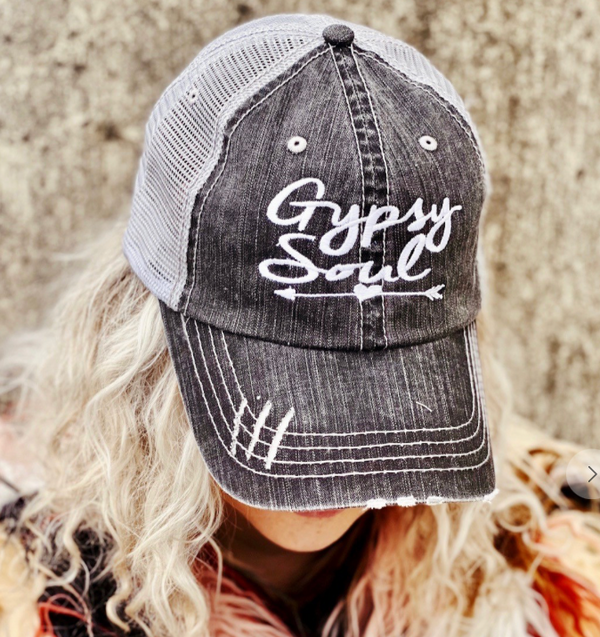 "Gypsy Soul" Distressed Vintage Cap