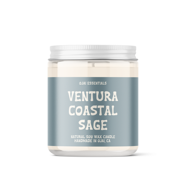 Ventura Coastal Sage Natural Soy Wax Glass Jar Candle