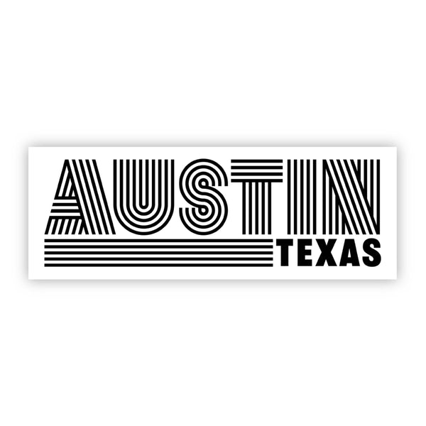 Austin Texas Sticker (Black and White)