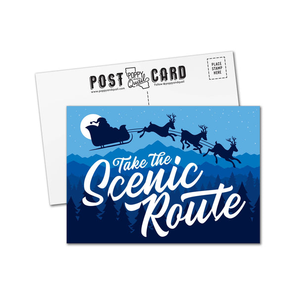 Scenic Santa Postcards