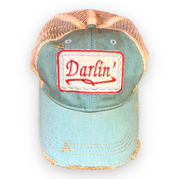 “Darlin’” Distressed Trucker Hat